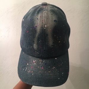 Confetti paint splattered baseball cap unisex